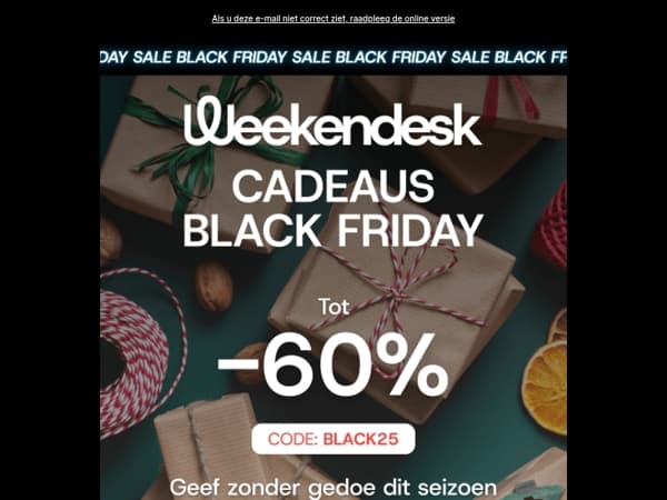 Black Friday cadeaus! 🎁 Laatste kortingen