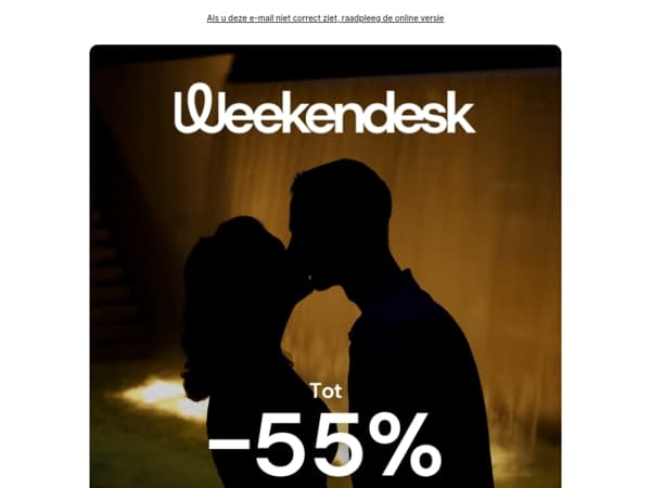 Tot 55% korting op uitstappen voor Valentijn