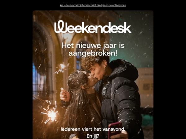 Het is oudejaarsavond. Blijf niet thuis