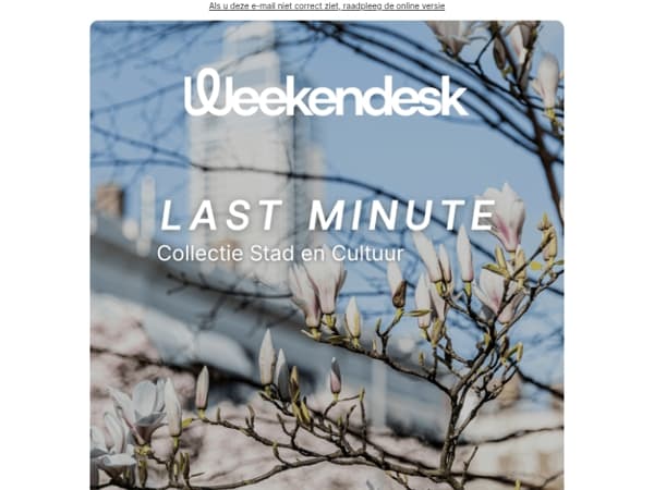 LAST MINUTE stedentrips