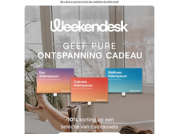 10% EXTRA! Geef wellness cadeau