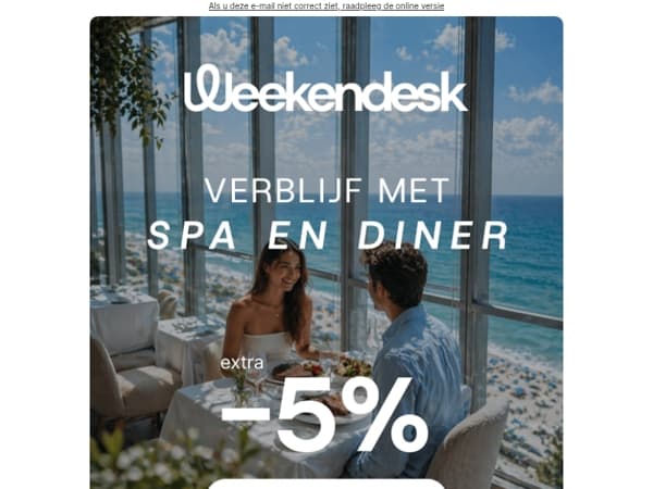 Spa & diner escapes voor Pinksteren