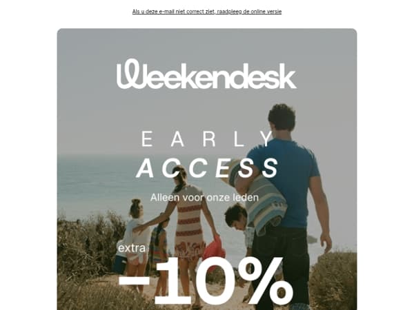 EARLY ACCESS voor 1 mei