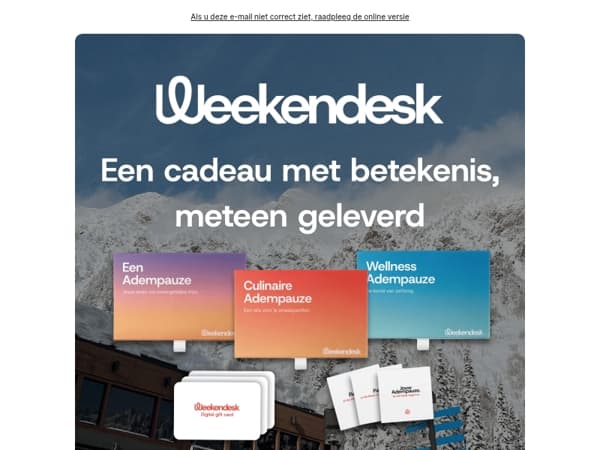 De perfecte cadeauverblijf om het jaar in stijl af te sluiten staat nog steeds voor je klaar