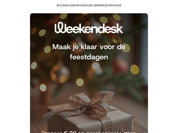 Loop vooruit op de magie van Kerstmis｜€ 20 korting op je cadeaudozen