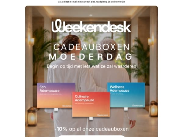 Moederdag is op 10 mei. Begin op tijd