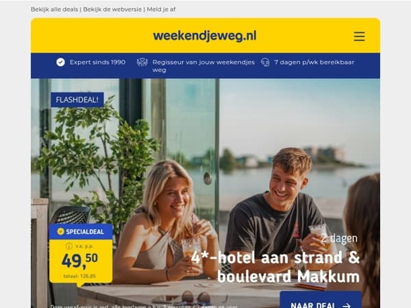 FLASHDEAL! ⚡ 4*-hotel aan het strand Friesland + ontbijt v.a. 49,50 | 8-daagse cruise Noordwest-Europa v.a. 599 p.p.! 😱