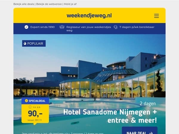 Prijs omlaag → Sanadome Nijmegen & Spa Hotel + onbeperkt entree nu nóg voordeliger 😱