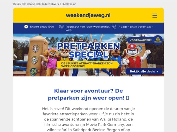 🎢 NU weer geopend: De LEUKSTE attractieparken vanaf €65 p.p. + HOGE kinderkorting! 🤩
