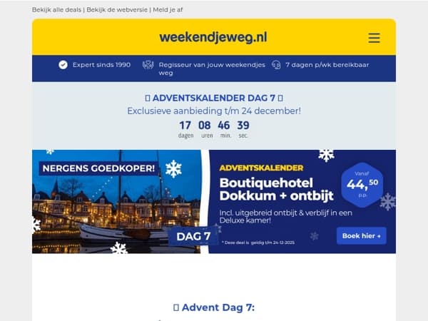 🎁 Advent Dag 7: 4*-Boutique Hotel Dokkum voor een SPOT prijs! 😱🤯