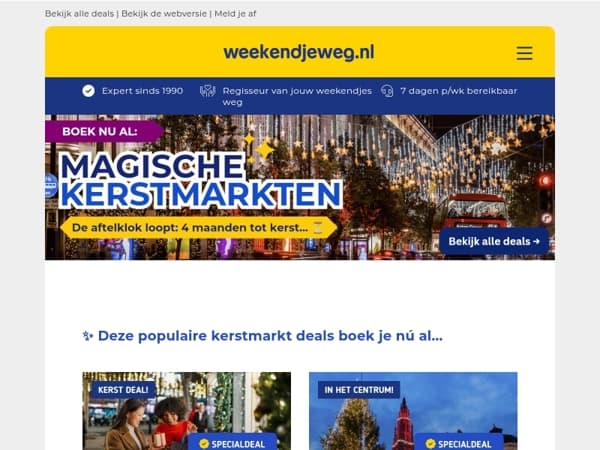 ☔ Regen buiten? Droom alvast weg met de mooiste kerstmarkten! 💭🎄