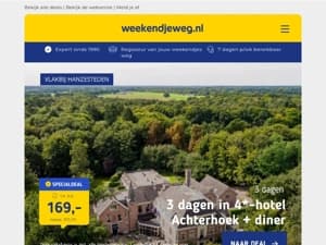 3 dagen in 4*-hotel Achterhoek + diner v.a. €159 per persoon | de Achterhoek incl. ontbijt en diner v.a. €64.50 per persoon & meer