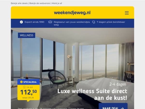 Luxe WELLNESS Suite aan de kust v.a. 112,50 | 🎢 Attractie- en vakantiepark Slagharen v.a. 194,45 per acco!