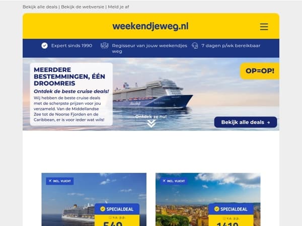 ⚓ All aboard! Stap aan boord en ontdek onze beste cruise deals 🚢💭