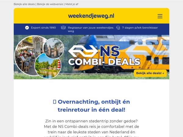 🚉 NS Combi-Deals: Overnachting, ontbijt én treinretour in één deal! 🔥