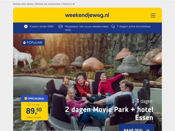 💙 Familie Favorieten: De LEUKSTE weekendjes weg voor het hele gezin - Movie Park Germany & MEER!