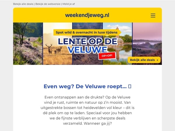 Lente op de Veluwe 🌸 + scherpe deals incl. ontbijt vanaf 39,- p.p.! 🔥