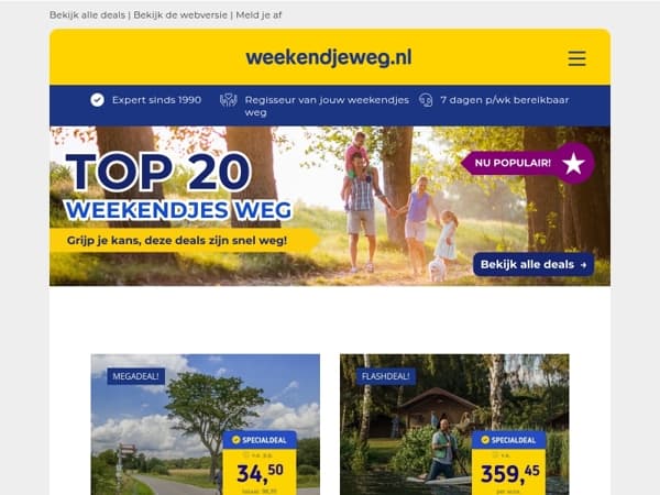 💥 Populaire deals + scherpe prijzen = snel boeken! 👀 Drenthe + ontbijt 34,50 p.p. | Lake Resort Beekse Bergen + AttractiePas 355,95 + MEER!