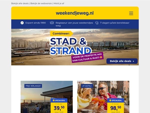 Combineer Stad 🏙️ & Strand 🏖️ v.a. €39,50 p.p. 👉 Den Haag, Haarlem & MEER!