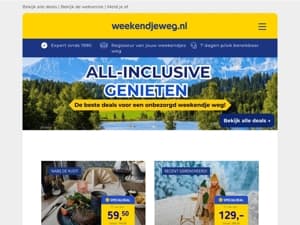 🤩 Geniet zonder zorgen: All-inclusive weekendjes weg vanaf €59,50 pp! 🔥