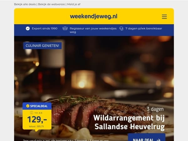 🌟 Wildarrangement Sallandse Heuvelrug v.a. 129 | Krakau + excursies Auschwitz & Zoutmijn v.a. 399 p.p.!