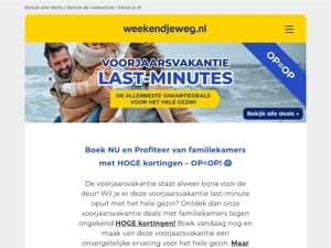 ⏰ Voorjaarsvakantie Last-Minutes: profiteer van familiekamers met HOGE kortingen - OP=OP! 😱