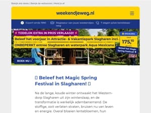 ⚡ FLASHDEAL! ⚡ Vakantiepark Slagharen + ONBEPERKT entree attractiepark & waterpark v.a. SLECHTS 175,10! 😱🤯