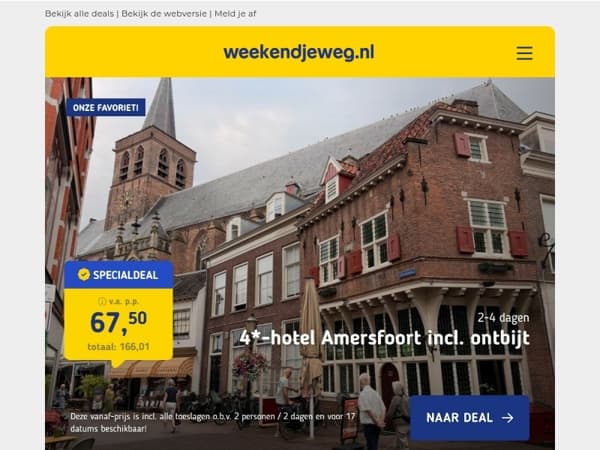 4*-hotel in hartje Amersfoort + ontbijt v.a. 67,50 | 5-daagse volpension kerstmarkten cruise v.a. 609 p.p.!