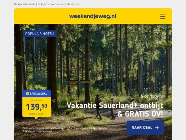 💭 3x droomplekken in de natuur: ontsnap naar Sauerland, Giethoorn & Luxemburg v.a. 139,50 p.p.! 💚