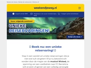 Boek nu: een onvergetelijke ervaring! ⛸️ Holiday on Ice | Alles-in-1-Deals | 🎭 WICKED Muscial | Voetbalreizen & meer!