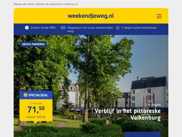 Verblijf in Valkenburg incl. ontbijt v.a. 71,50 | Halfpension vakantie in wellnesshotel in Bad Gastein v.a. 449 p.p.!