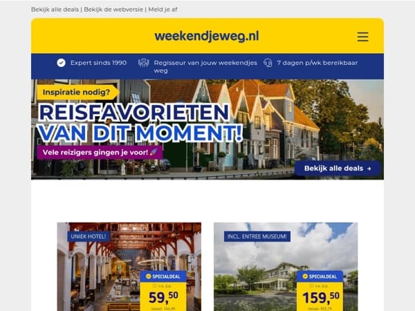 Inspiratie nodig? 👀 Ontdek dé favoriete weekendjes weg van dit moment! 🔥