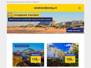 🔥 Vroegboek Voordeel - Boek nu alvast jouw weekendje weg voor deze zomer! ☀