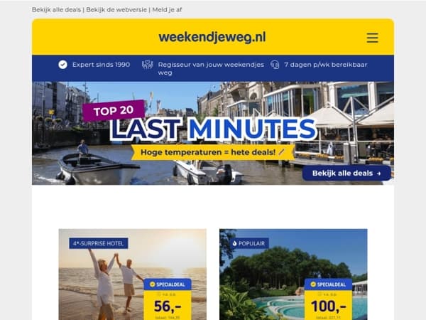 🚨 HITTE ALERT 🚨 Deze HOT DEALS boek je nog voor deze week! 🤩