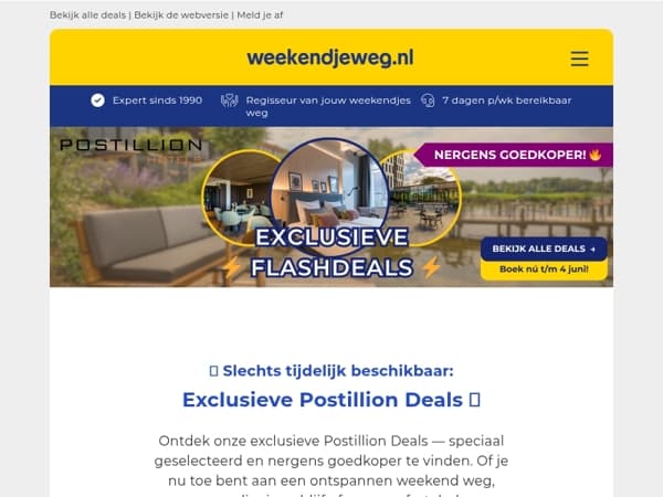 ⚡ Nú EXCLUSIEF te boeken: 4*-Postillion Hotel incl. ontbijt vanaf SLECHTS €55,- p.p. 😱🤯