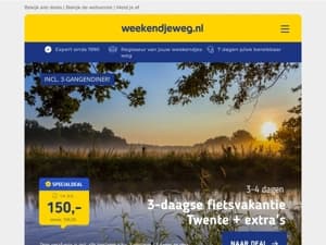 ☀️ Zonnige deals! ☀️ Geniet van het voorjaar tijdens een fietsvakantie vanaf 39,50 pp! 🚲