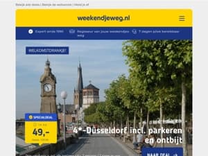 Stunt! 🔥 4*-hotel Düsseldorf + ontbijt & parkeren v.a. 49 | Laatste Kans! ⏰ Beekse Bergen v.a. 87,50 & meer!