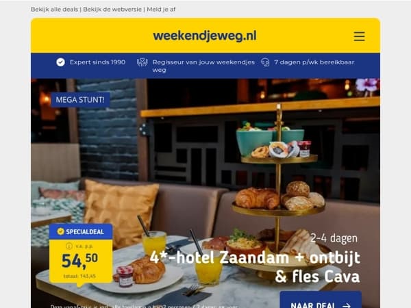 4*-hotel Zaandam + ontbijt & fles Cava 🍾 v.a. 54,50 | Mega Familiedeal Tirol o.b.v halfpension & HOGE kinderkortingen v.a. 299 p.p.!