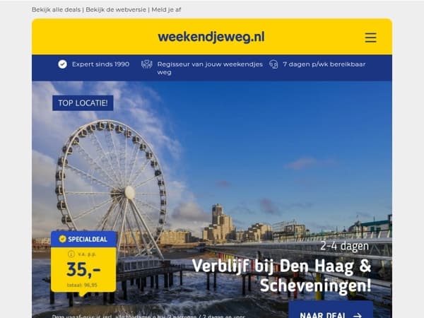 😱 Verblijf bij Den Haag & Scheveningen v.a. 35 | LUXE hotel in Delft + ontbijt & 3-gangendiner v.a. 105 p.p.!
