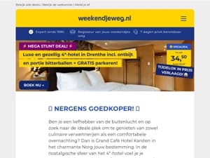 ⚡ STUNT-DEAL! 🤯 4*-hotel Drenthe + ontbijt + bitterballen + gratis parkeren SLECHTS €34,50 pp! 🔥