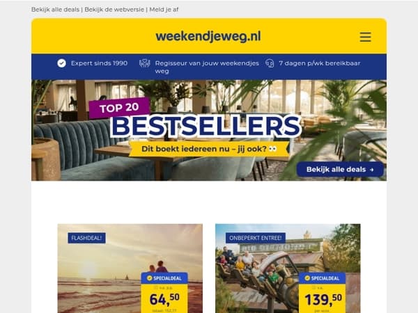 Weg = weg! 😱 Dit zijn de snelst geboekte weekendjes weg... 🔥 Welke kies jij? 👀