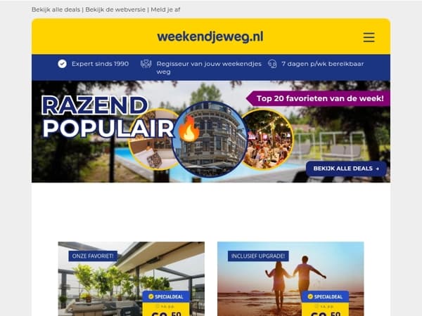 🔥 NU populair! 5*-hotel Arnhem met Rooftop + ontbijt & wellness v.a. 69,50| Tijdelijk in prijs verlaagd: all-inclusive Zeeland v.a. 69,50 & MEER!
