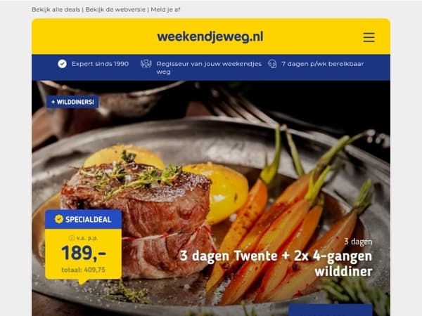 3 dagen wildarrangement Twente v.a. 189 | 4*-hotel op de Veluwe + Veluwse Bron v.a. 78,50 p.p.!