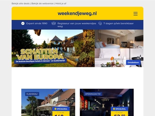 ✨ Ontdek de schatten van Europa: de mooiste boutique hotels vanaf 44,50 p.p.!