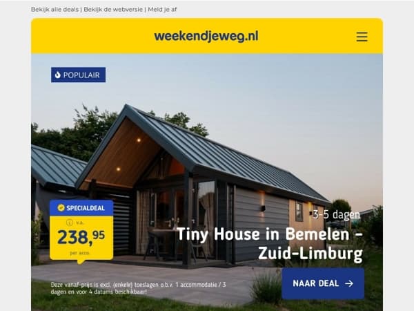 ⏰ ALLERLAATSTE KANS: Tiny House in Zuid-Limburg v.a. 238,95 & MEER Limburg deals!