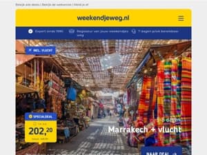 Marrakech + vlucht v.a. €202.2 per persoon | Mystery hotel Marrakech + vlucht v.a. €139 per persoon & nog veel meer