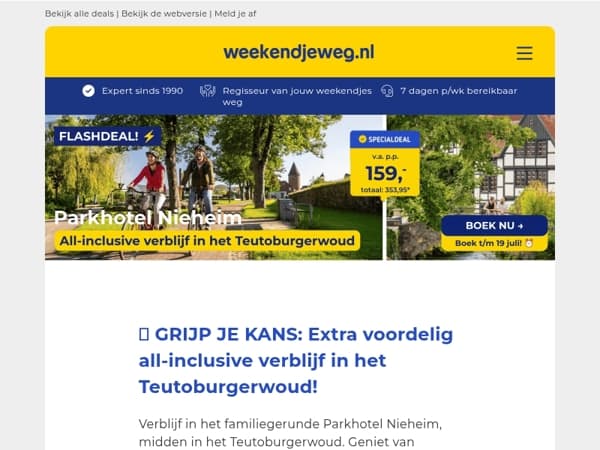 💥 GRIJP JE KANS: all-inclusive naar het Teutoburgerwoud + kortingskaart + GRATIS parkeren vanaf SLECHTS 159,- p.p.! 😱🤯