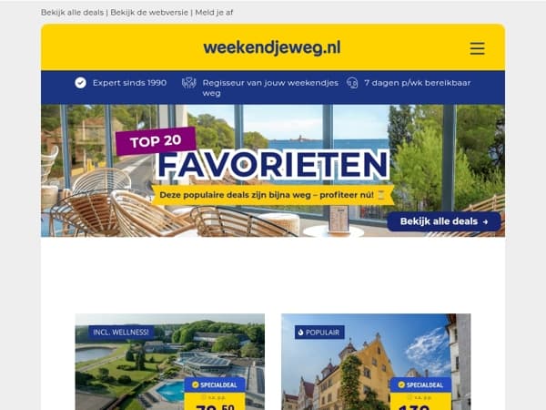20x Favorieten! 💛 Parkhotel Bad Arcen + DELUXE kamer + ontbijt 79,50 | 3=2: 4 dgn LUXE 4*-Van der Valk hotel Moers incl. ontbijt 139,- & MEER!