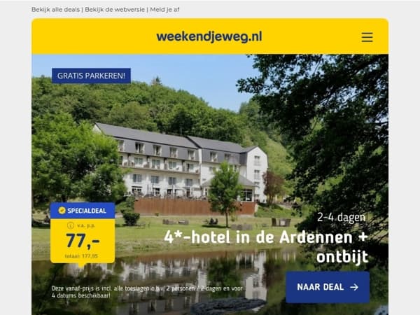 💚 3x Ardennen Deals die je nú wilt boeken vanaf €77,- p.p.!