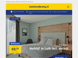 LUXE 4*-hotel Luik + ontbijt v.a. 69,50 p.p. | Familievakantie Belgisch Limburg in een sfeervol appartement v.a. 57,50 p.p. & nog veel meer!